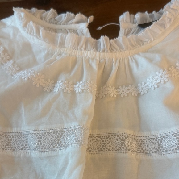 J. Crew White Lace Detail Blouse - Picture 4 of 10